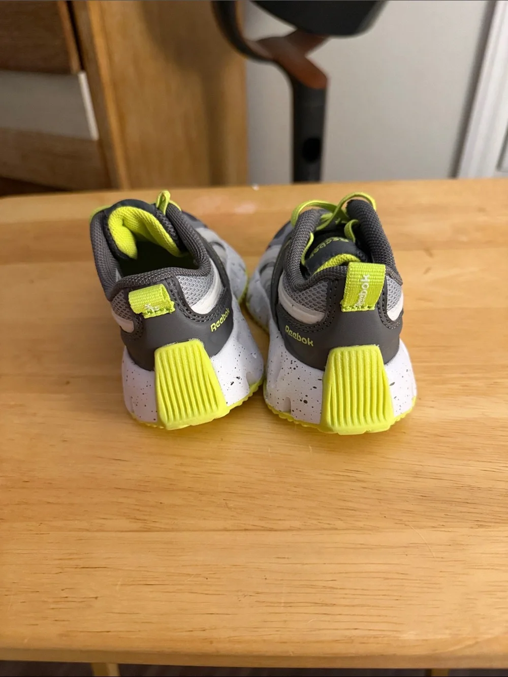 Reebok Kids Gray and Neon Green Athletic Sneakers